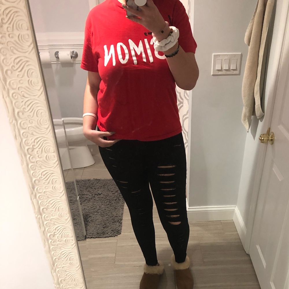 fashion nova black ripped distressed skinny jeans